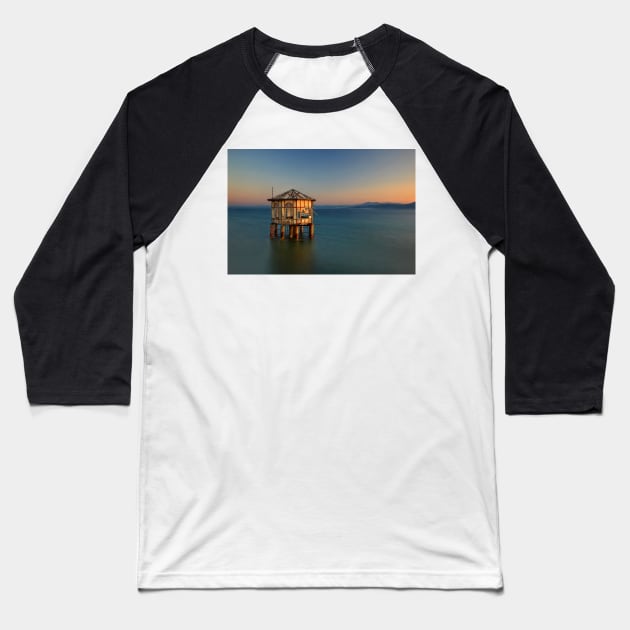 Forgotten pavilion in the middle of the sea Baseball T-Shirt by Cretense72